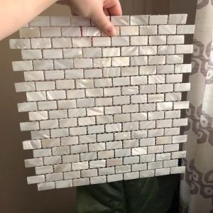 12"X12" Mother Of Pearl Tile White Opal Subway Pattern,Mosaic Tile For Kitchen Backsplashes - Pack Of 20 Outlet Hot Sale