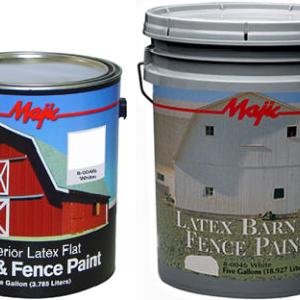 BARN/FENCE PAINT 5GAL WHITE LATEX Clearance Big Discount