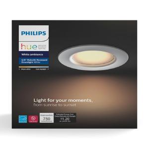 Philips 801506 Hue  LED Dimmable Smart Wireless Recessed Downlight, White Grey Outlet Store Online