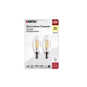 Satco S21820 B11 E12 Filament LED Bulb, Soft White Outlet