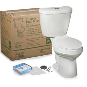 Mansfield 043800017 CTK Summit Dual Flush Round Complete Toilet Kit Cheap Sale Discounts