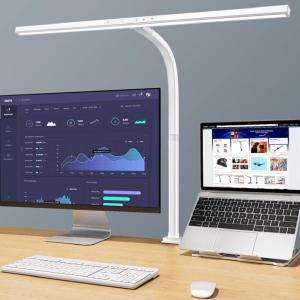 EppieBasic LED Desk Lamp, 24W Architect Clamp Task Table Lamp, Office Desk Lamp Super Bright Extra Wide Area Drafting Work Light,6 Color Modes and Ste Discount Wholesale