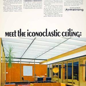1966 Ad Armstrong Luminaire Ceiling Office Interior Design Light Fixture YFM2 For Sale Wholesale Pice
