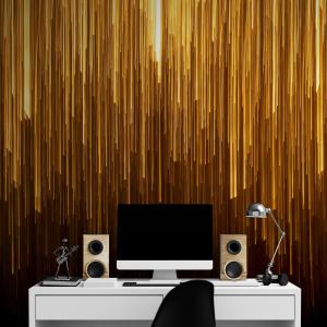 Vertical Streaks of Light Wall Mural. Abstract Glowing Vertical Lines Wallpaper. #6425 Buy Cheap Best Place