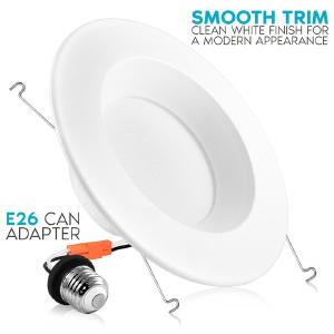 White 7.8" 2700K Remodel IC LED Retrofit Recessed Lighting Kit (Set of 4) QL231 Cheap Best Store To Get