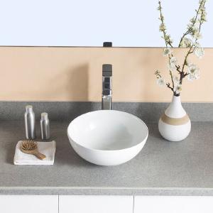 White Ceramic Circular Vessel Bathroom Sink Free Shipping Finishline