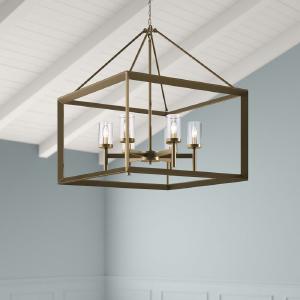 White Gold Laurent Lantern Square Chandelier KB109 Clearance 2025 Unisex