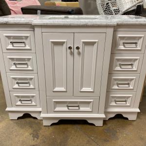 White 48" Single Sink Bathroom Vanity Wholesale Pice Cheap Online