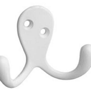 Stanley 806604 Basic Double Robe Hooks, White, 3" Shop Offer