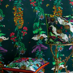 Bloma Stripe Wallpaper - Forest Green - Wallpaper Factory Outlet