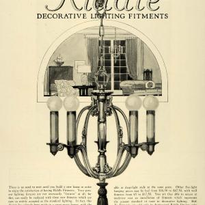 1925 Ad Edward Riddle Home Lighting Fixtures Chandelier - ORIGINAL HG1 Discount Shop