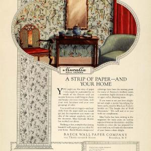 1925 Ad Baeck Wall Paper Home Decor Oriental Floral Pattern Interior Design INS3 Discount Latest Collections