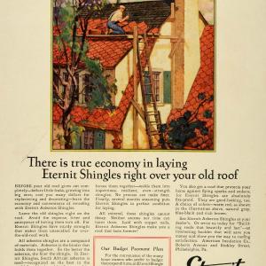 1925 Ad Eternit Asbestos Shingles Roof Home Improvement - ORIGINAL HG1 Clearance Best Store To Get