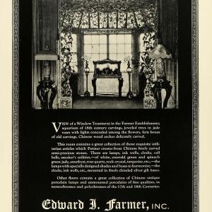 1925 Ad Edmard L Farmer Inc Chinese Antiques Arts Lamps Shades Interior COL2 Outlet Factory Outlet