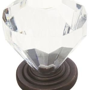 Amerock 14303ORB Acrylic Round Crystal Cabinet Knob, Oil Rub Bronze 100% Guaranteed
