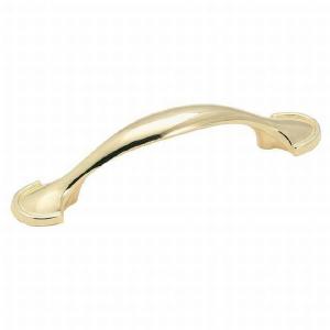 Amerock 173PB 3" Center-to-Center Cabinet Pull, Bright Brass Clearance Manchester Great Sale