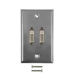 2-Port DVI Wall Plate Kit - Stainless Steel 100% Guaranteed