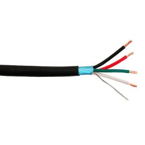 1000ft 4C 18AWG Stranded Control Cable - CMR Shielded - Black Clearance Limited Edition