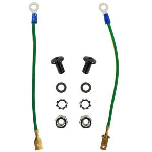12 inch M6 Disconnecting Grounding Cable and Hardware Kit, 14AWG - Green/Yellow Countdown Package Cheap Online