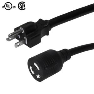 1ft NEMA 5-20P to NEMA L5-30R Power Cable - 12AWG - SJT Jacket Free Shipping Fast Delivery