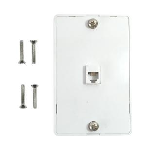 1-Port Telephone Wall Plate with Hanging Hooks - Screw Terminal - White Best Place Online