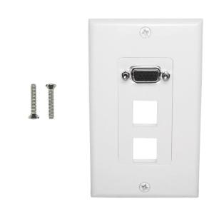 1-Port VGA Wall Plate Kit Decora White (with 2x Keystone Hole) Buy Cheap The Cheapest