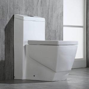 WoodBridge Dual-Flush Elongated One-Piece Toilet, White (#K4695) Really Cheap Shoes Online