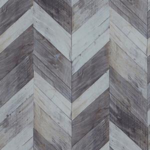 Wood Weathered Herringbone 33' x 20.8" Wallpaper Roll - 57.3' Sq Ft, Blue Gray/Brown Discount 2025 Unisex