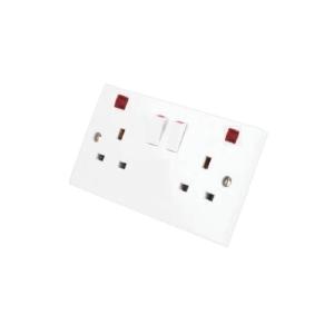 SWITCHED SOCKET 2 GANG  WITH NEON 13AMP | B3323SL Sale Best