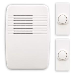 Wireless Plug-In Doorbell Kit with Two Push Buttons, (Set of 3) For Cheap