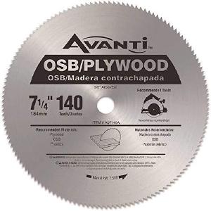 Avanti 7-1/4" x 140-Tooth OSB/Plywood Circular Saw Blade A07140A Sale Latest