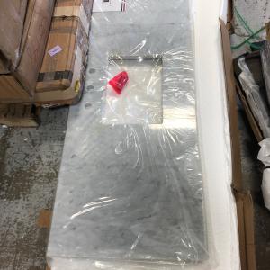 60 Inch Single Carrara White Top with Sink CG752 Visit New Sale Online