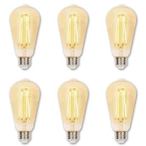 6.5 Watt (60 Watt Equivalent), ST20 LED Dimmable Light Bulb, Warm White (2200K) E26/Medium (Standard) Base (Set of 6) Websites Cheap Pice