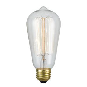 60 Watt ST18 Incandescent Non-Dimmable Light Bulb Warm White (2200K) E26/Medium (Standard) Base 2025 Unisex