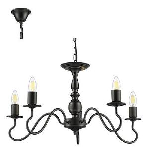 5 Lt Chandelier Black E27 5x40w Buy Cheap Official Site