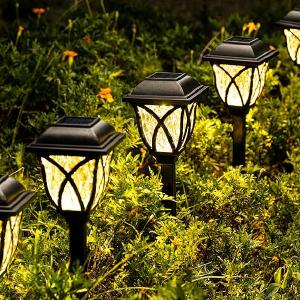 6 Pack Solar Outdoor Lights, LED Decorative Solar Garden Lights, Solar Outside Lights for Yard, Landscapes, Gardens, Pathways, Walkways and Driveways Cheapest Cheap Online