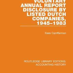 Voluntary Annual Report Disclosure by Listed Dutch Companies, 1945-1983 Amazon Cheap Online
