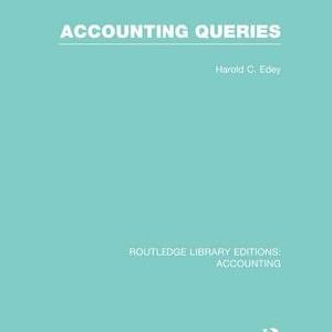 Accounting Queries (RLE Accounting) - Paperback / softback For Sale 2025