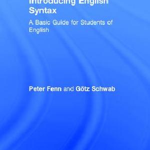 Introducing English Syntax - Hardback Discount Recommend