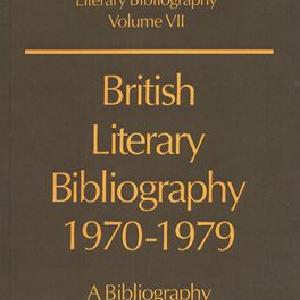 British Literary Bibliography 1970-1979 Extremely Cheap Pice