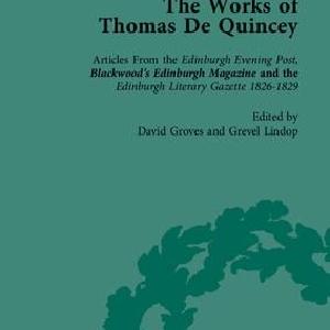 Works of Thomas De Quincey, Part I Marketable Cheap Pice