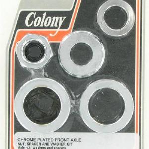Front axle nut, washer and spacer kit - smooth | Color: chrome | Order Number: C2387-5 | OEM Number: 41695-07 / 41502-07 From China Free Shipping Low Pice