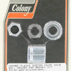 Front axle nut and spacer kit, custom grooved | Color: chrome | Order Number: C9924-4 | OEM Number: Clearance Wide Range Of