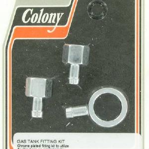 Gas tank fitting kit; use with flex hose | Color: chrome | Order Number: C7807-3 | OEM Number: Good Selling Online