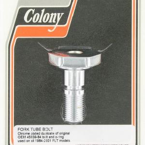 Fork tube bolt | Color: chrome | Order Number: C2736-1 | OEM Number: 45839-84 Clearance Eastbay