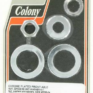 Front axle nut, "smooth"spacers & washer kit | Color: chrome | Order Number: C2256-5 | OEM Number: 43706-04 / 43757-04 Buy Cheap Release Dates