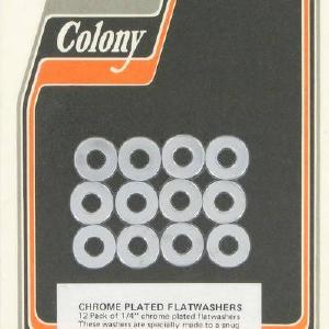 Flatwashers, 1/4" x 9/16" x 3/64" (12) | Color: chrome | Order Number: C8166-12 | OEM Number: Outlet Marketable