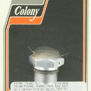 Fork tube bolt/breather, custom style | Color: chrome | Order Number: C7621-1 | OEM Number: 45756-59 Quality Original