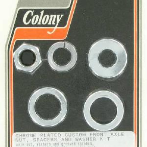 Front axle nut and grooved spacer kit, custom | Color: chrome | Order Number: C2027-5 | OEM Number: 43358-00 / 43617-00 Ebay Cheap Pice