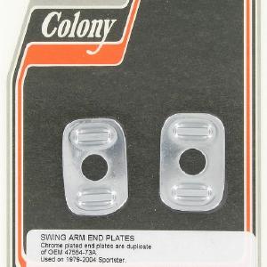 End plates - swing arm | Color: chrome | Order Number: C2793-2 | OEM Number: 47554-73A Outlet Visit